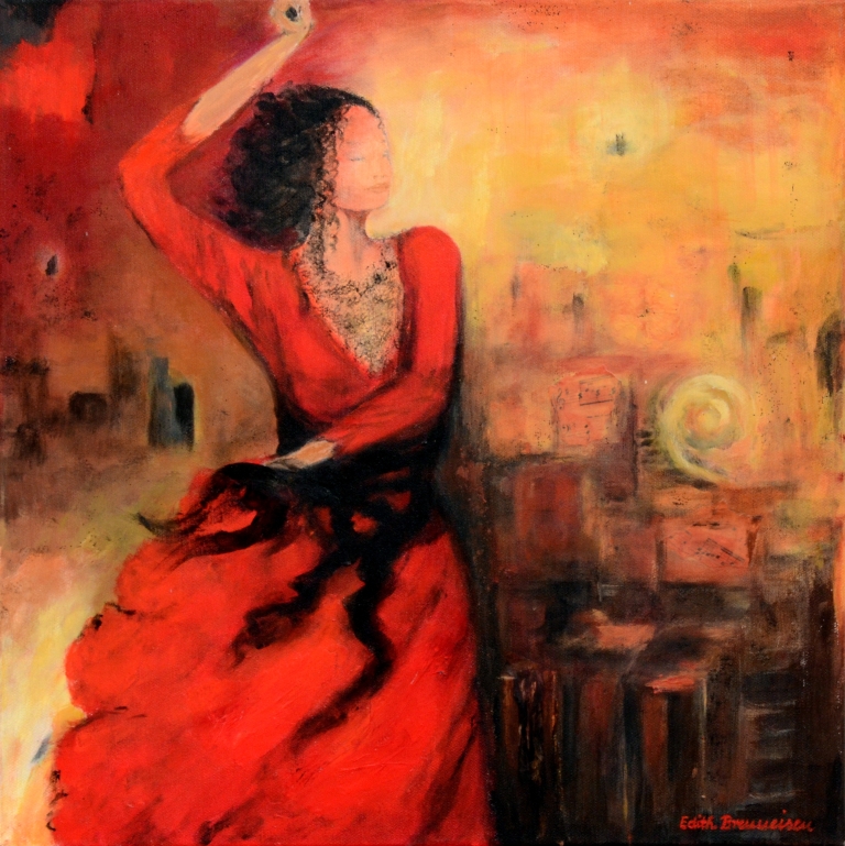 078_Flamenco, Mischtechnik, 50x50cm.jpg